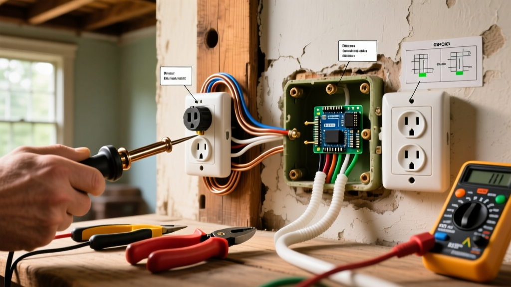 NEC Code Rules for Replacing Electrical Outlet in Old House