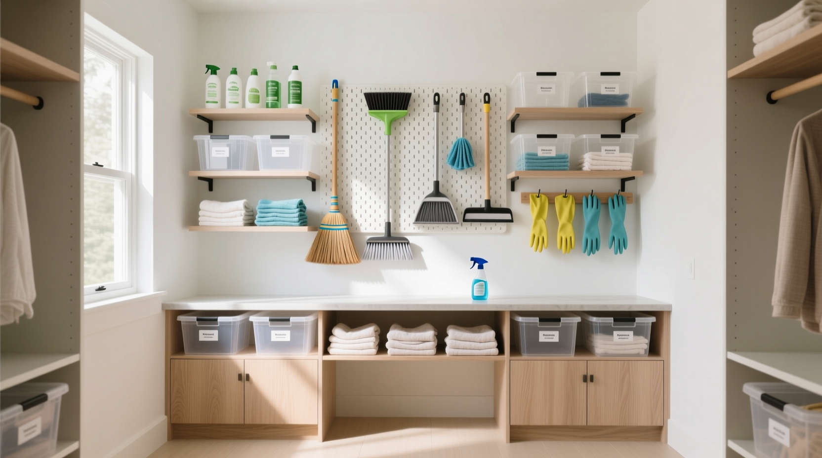 a diy cleaning closet