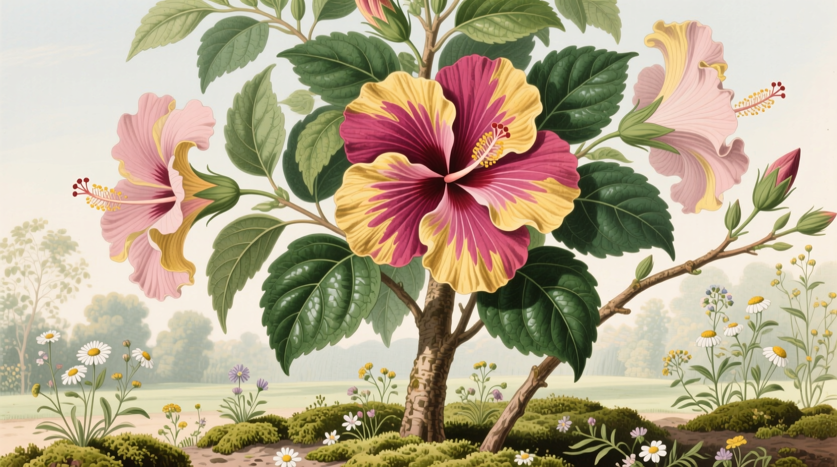 variegated hibiscus tree