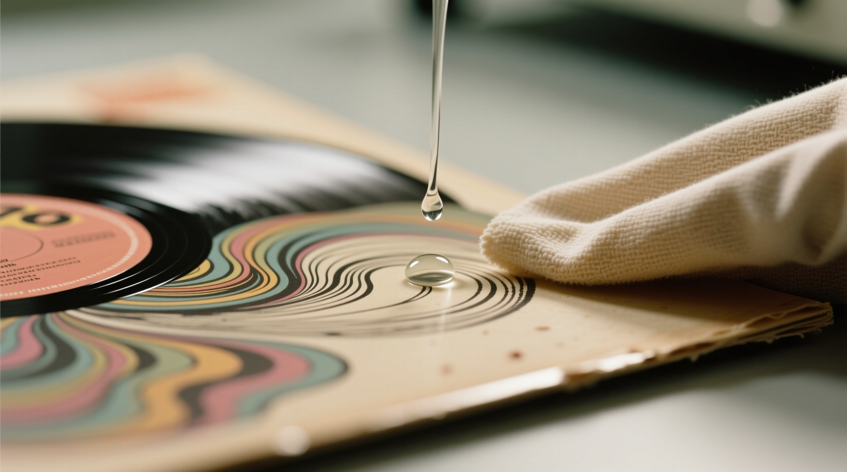 how to clean vinyl record sleeves without smudging ink