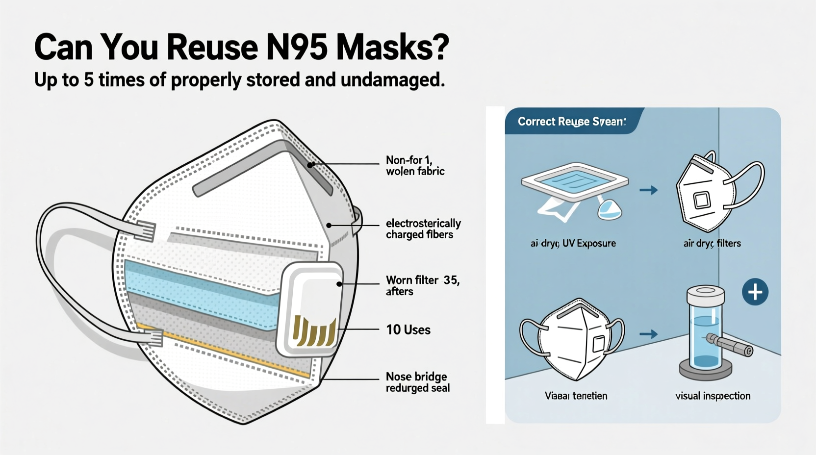 can you reuse n95 masks safely and how many times before they stop working