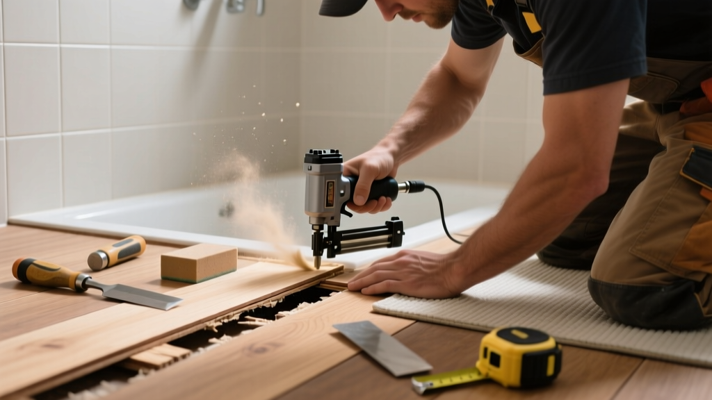 Fixing Hardwood Floor Gapping in the Bathroom