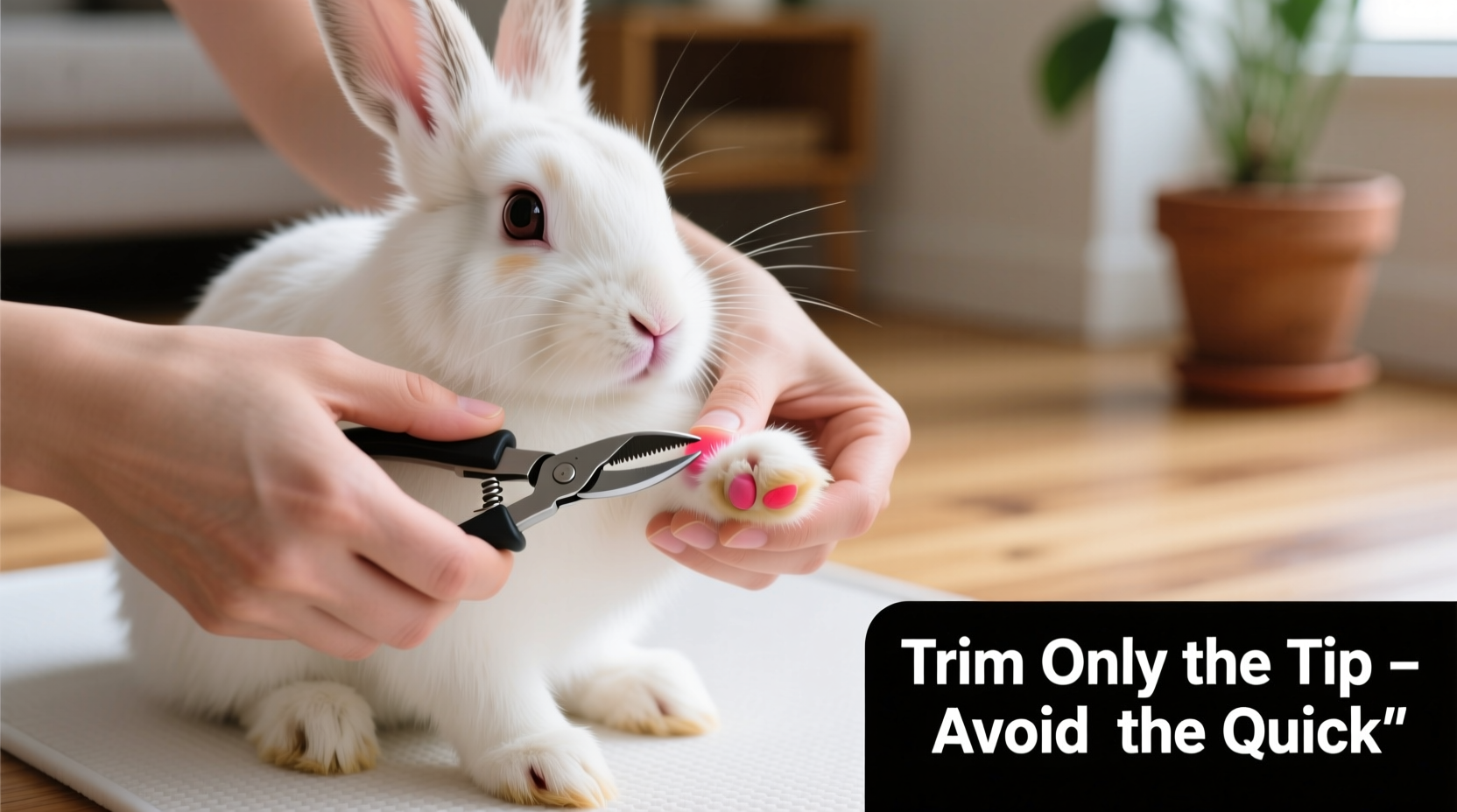 how to trim rabbit nails without causing stress or bleeding