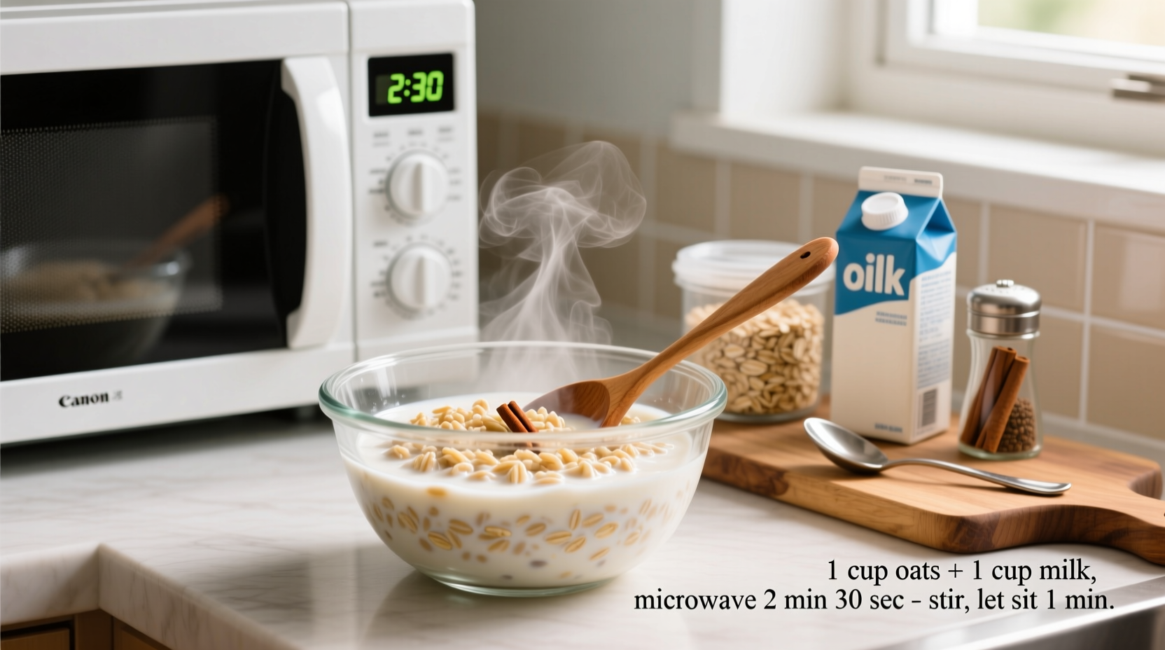 how to cook oats in microwave