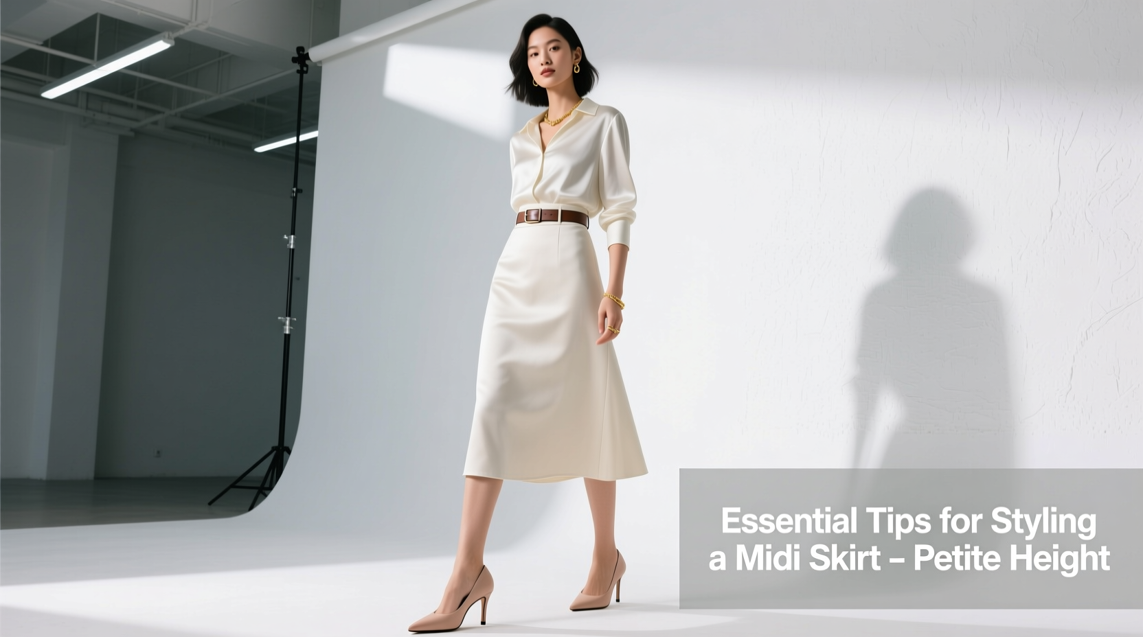 essential tips for styling a midi skirt if you represent petite height