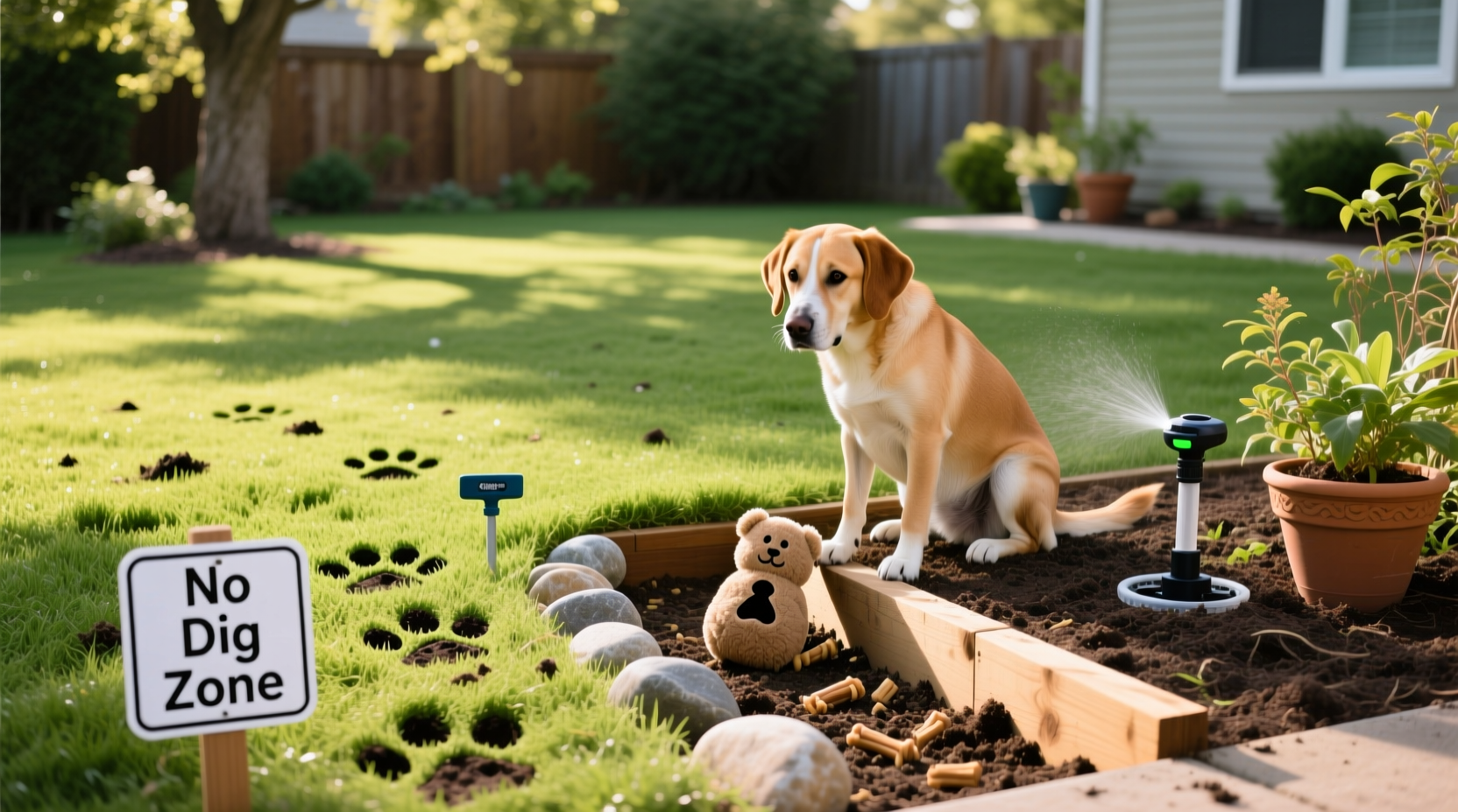 how to stop dogs from digging in the yard humane solutions