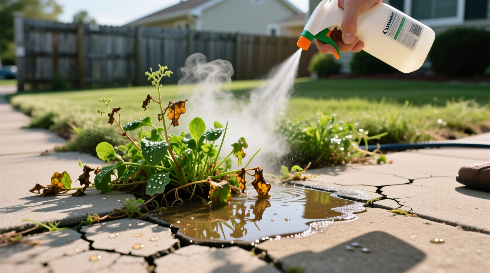 does bleach kill weeds