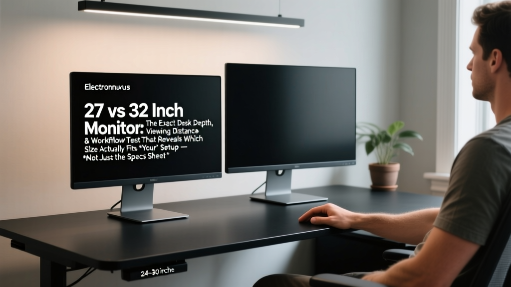 27 vs 32 Inch Monitor: The Exact Desk Depth, Viewing Distance & Workflow Test That Reveals Which Size Actually Fits *Your* Setup — Not Just the Specs Sheet