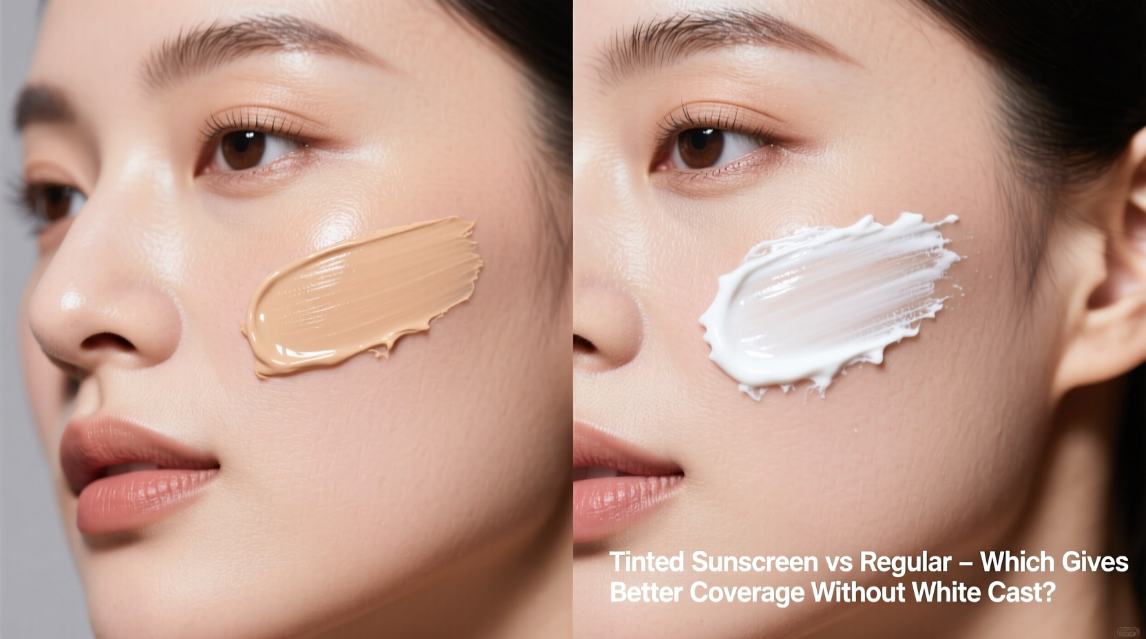 tinted sunscreen vs regular which gives better coverage without white cast