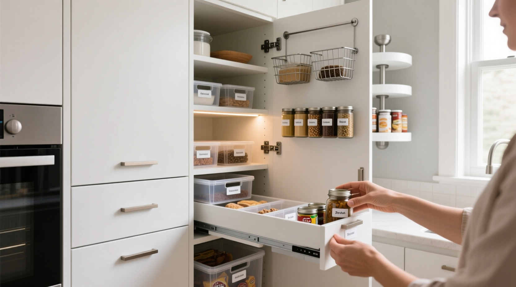 how to organize a small pantry to double your storage space easily