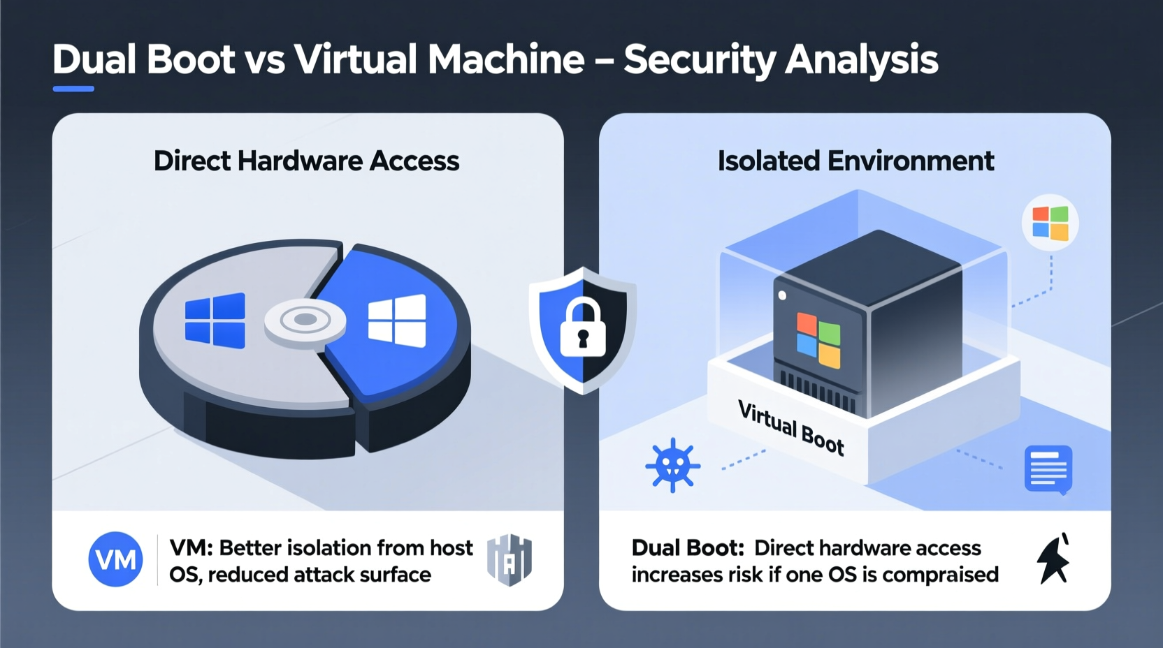 Virtual Different Os System Dual Boot Vs Virtual Machine Which Is Safer For Running Multiple OS