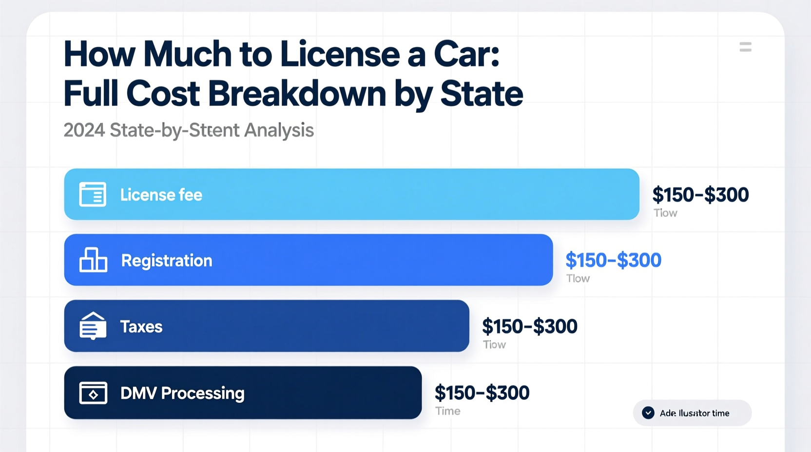 how much to license a car