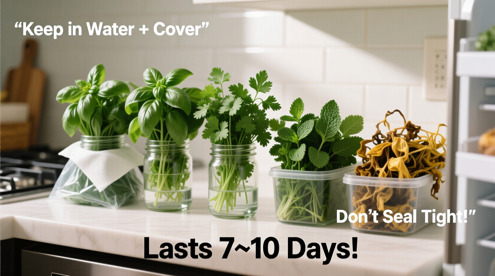 how to store fresh herbs so they dont go bad in three days flat