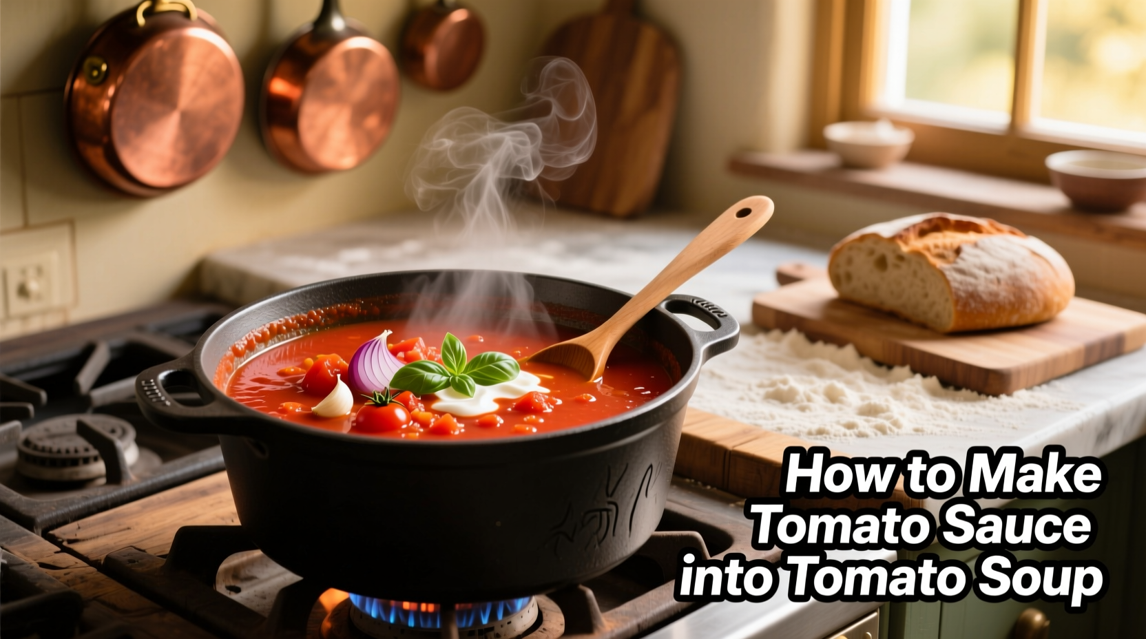 Transform Tomato Sauce into Soup in 15 Minutes