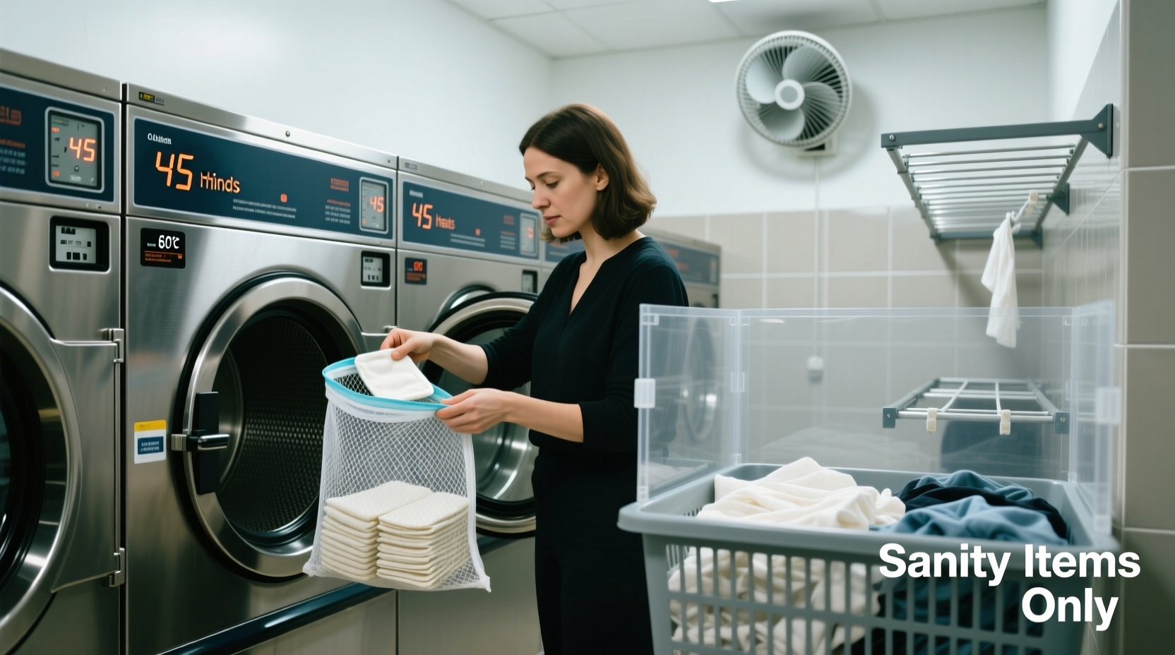 how to sanitize cloth pads in shared laundry rooms
