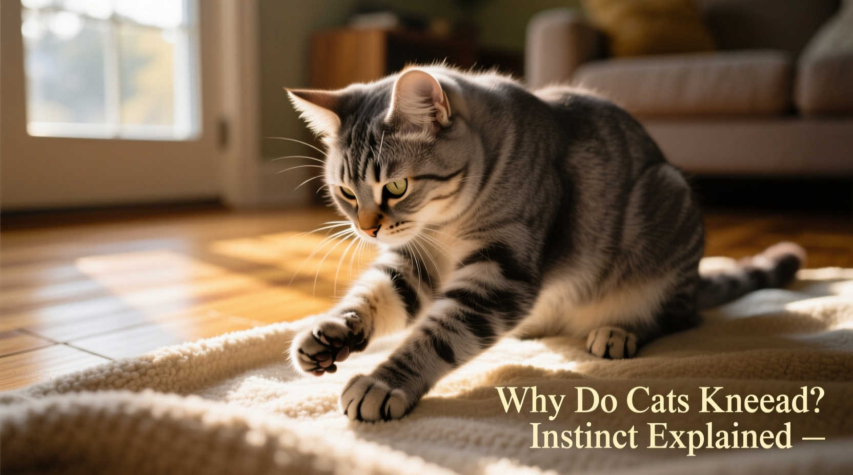 why do cats knead their paws on soft blankets instinct explained