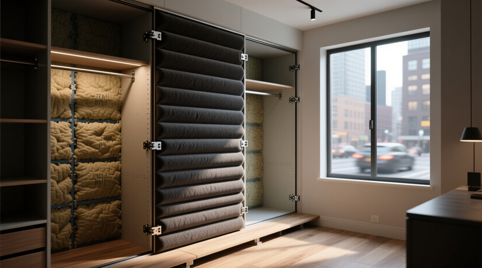 closet soundproofing realistic urban noise reduction