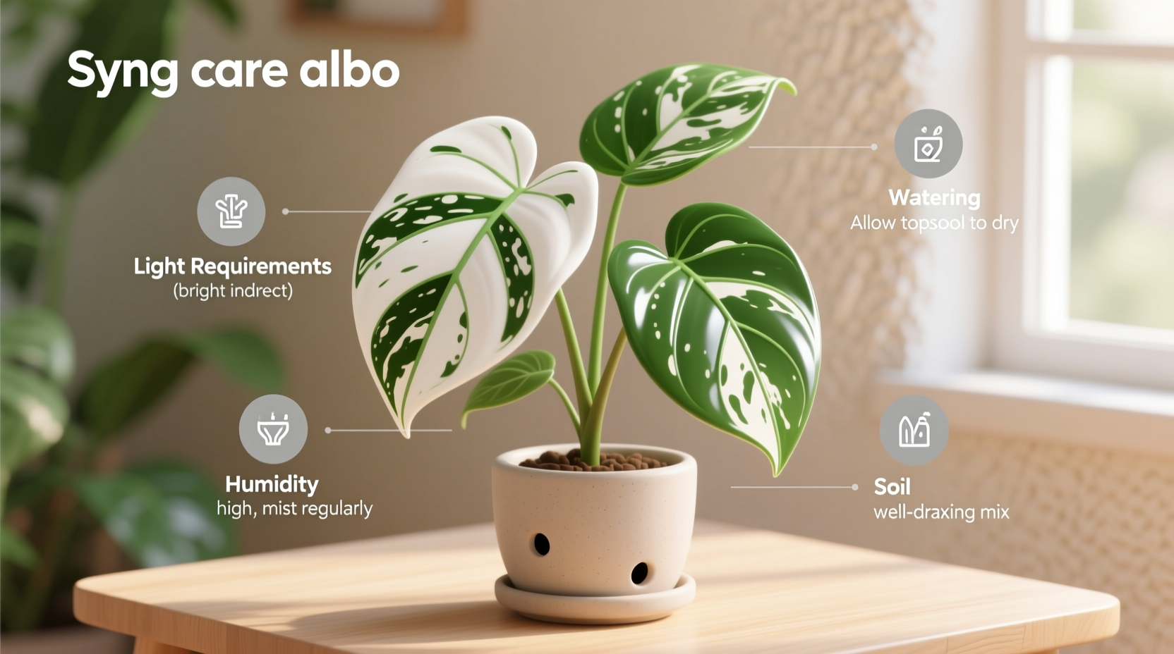 syngonium albo growing guide