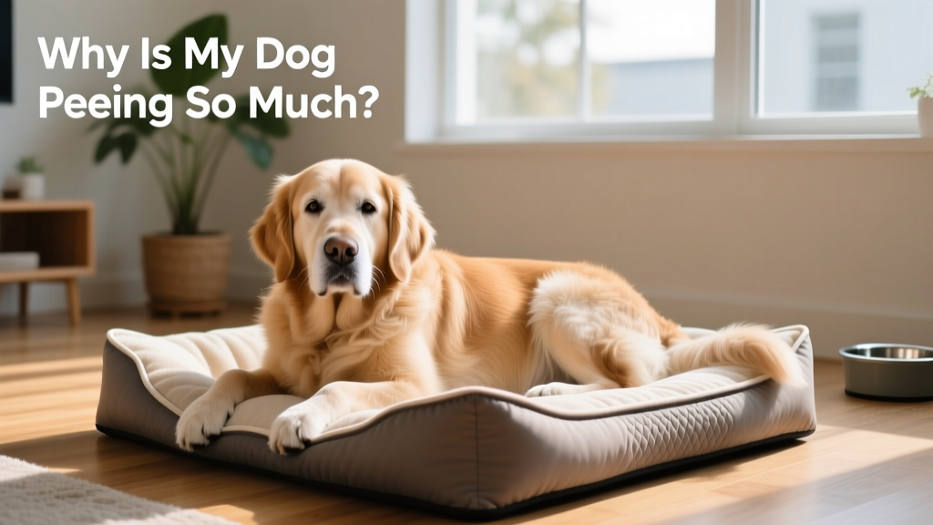 Senior dog comfortably resting on waterproof, absorbent pet bed