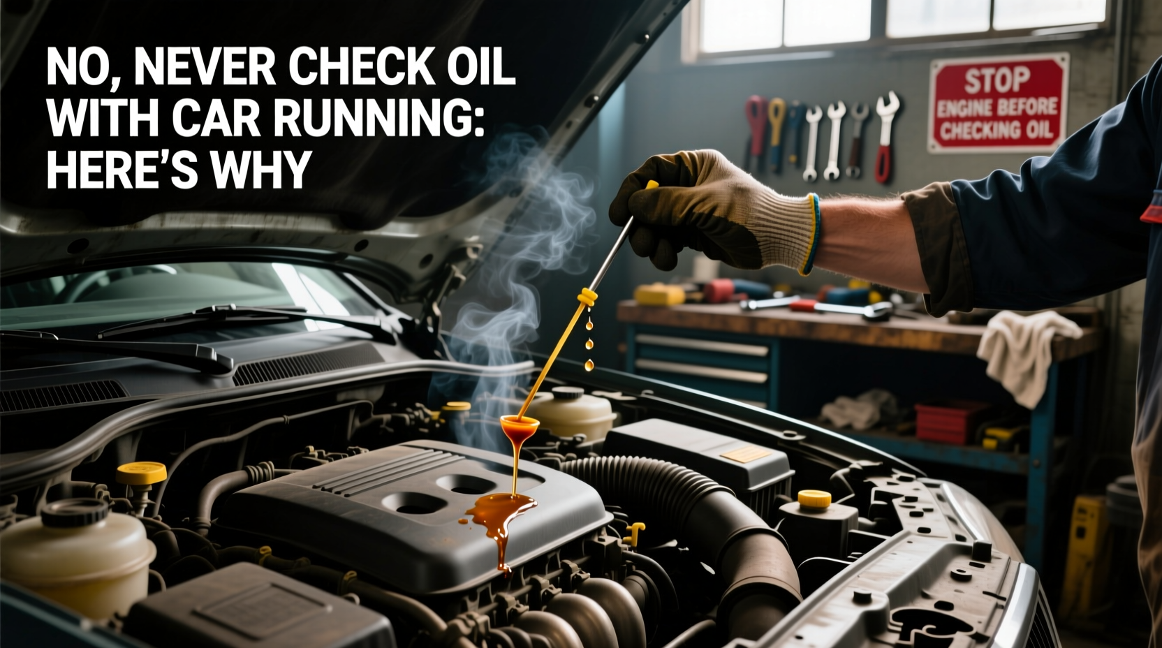 do you check the oil with the car running