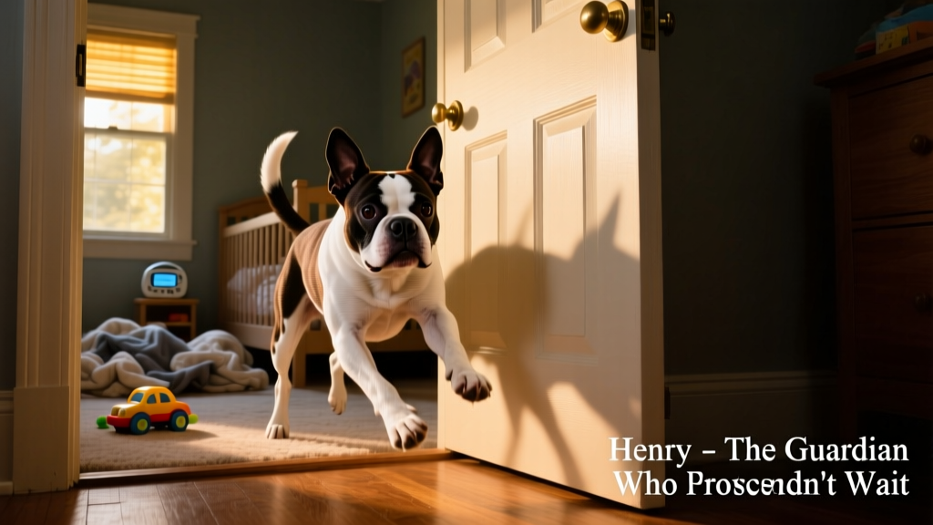 Hero Henry the Boston Terrier Probably Saved His Baby Sister's Life by Butting Her Door Open Repeatedly