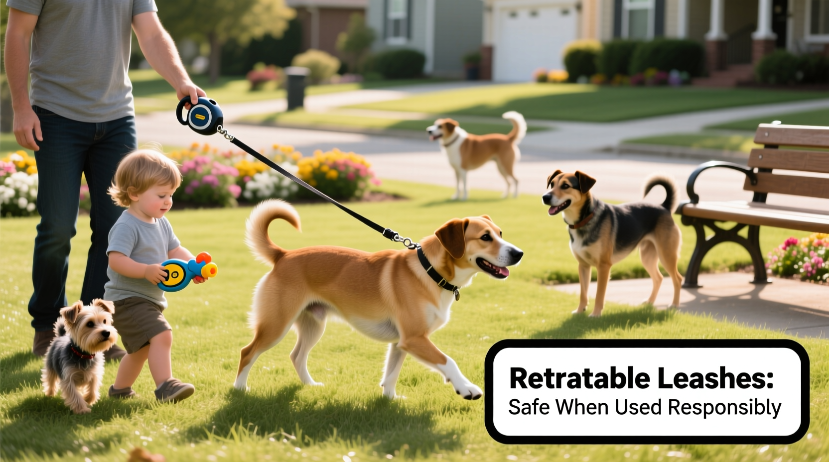 are retractable leashes safe around small children and other dogs