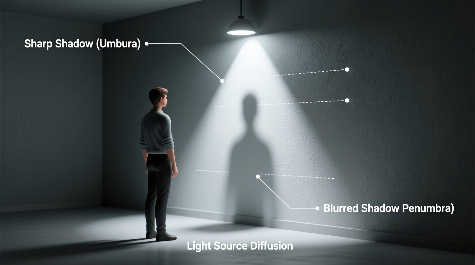 why is my shadow sometimes blurry and other times sharp explained by light physics