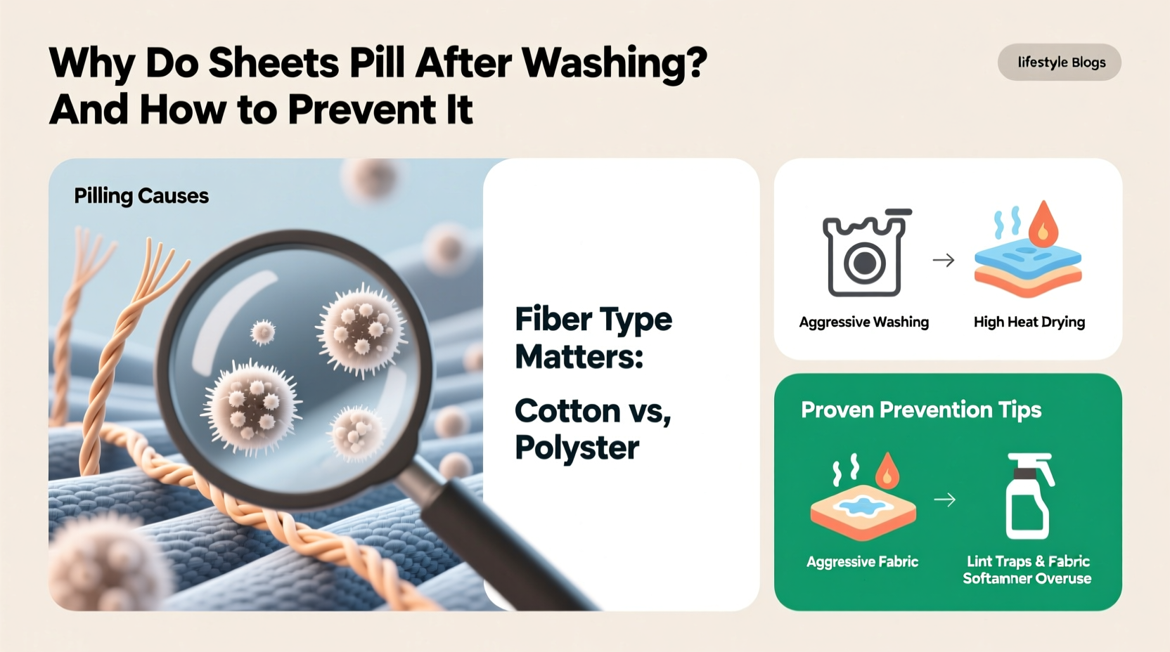 why do my sheets pill after a few washes and how to avoid it