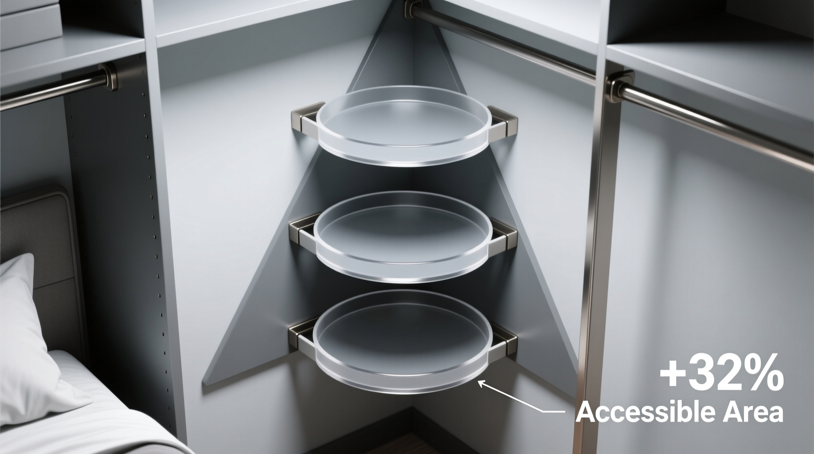 closet corner shelves vs lazy susans