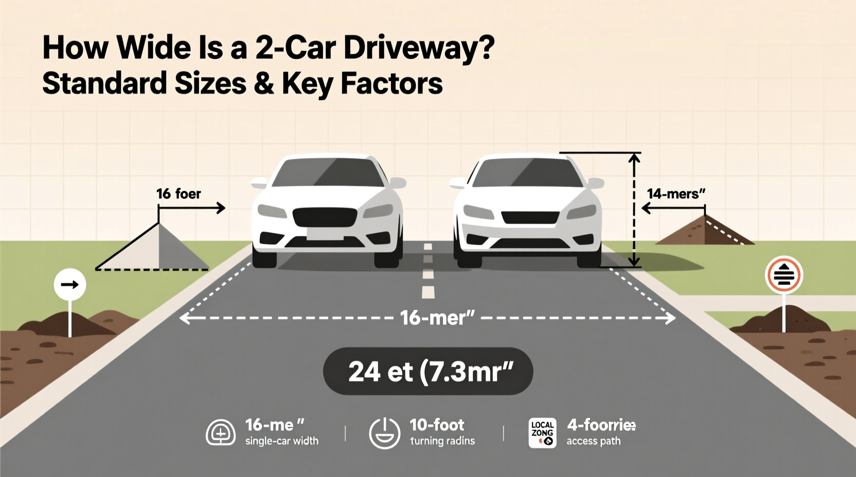 how wide is a 2 car driveway