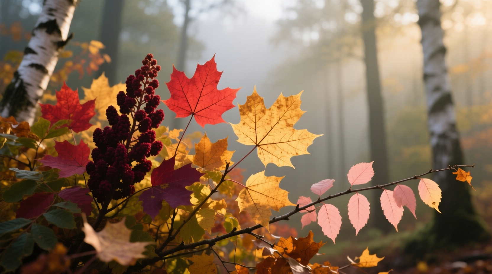 fall plants with color