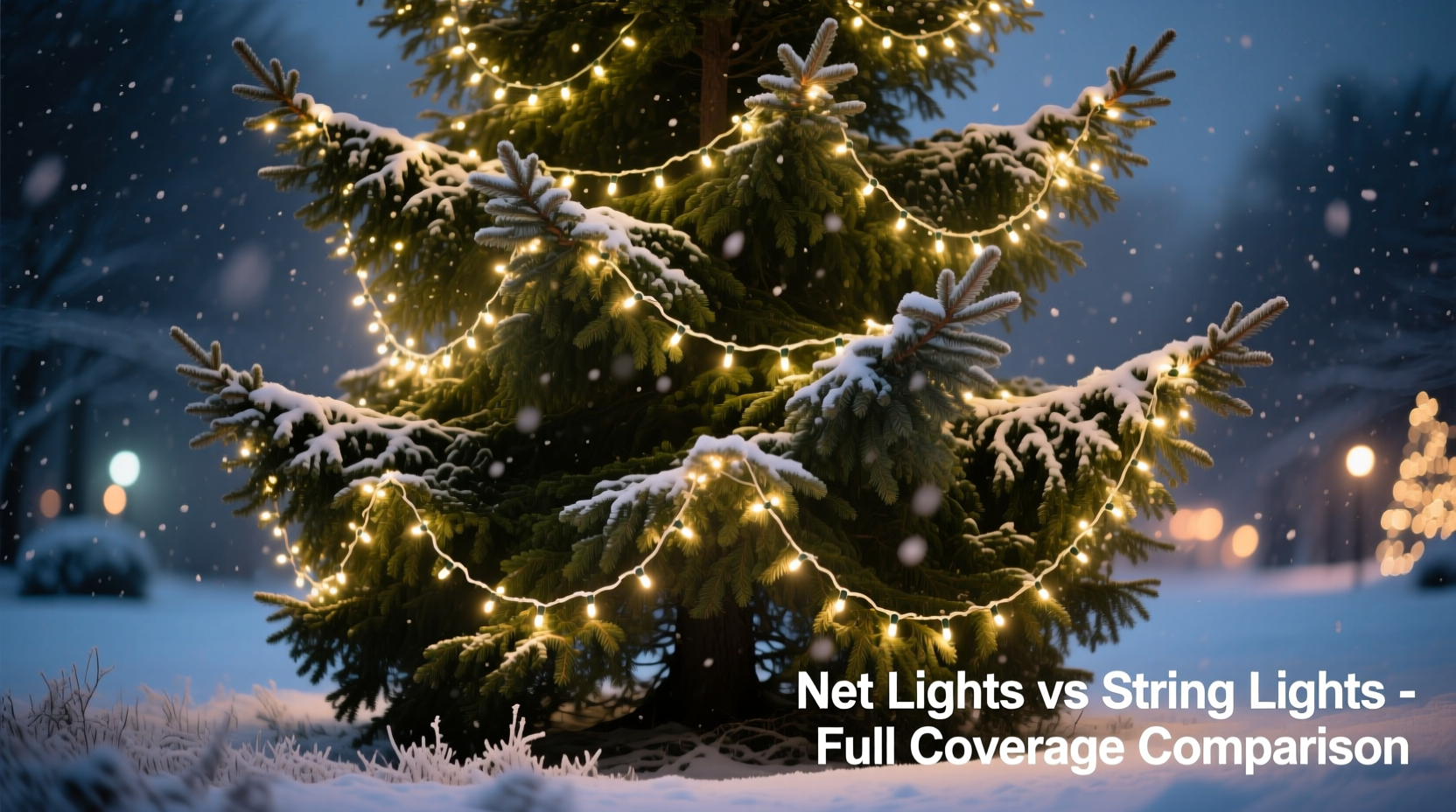 net lights vs string lights for full coverage on your tree