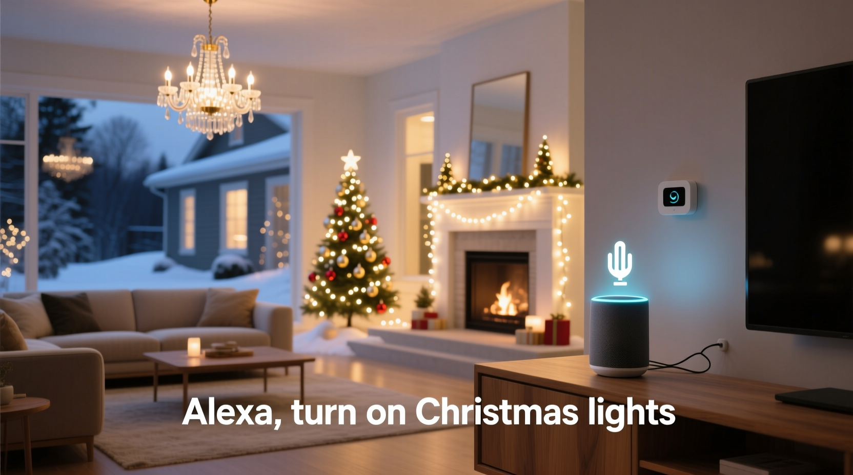 how to integrate smart home voice commands to turn on your entire christmas light display at once