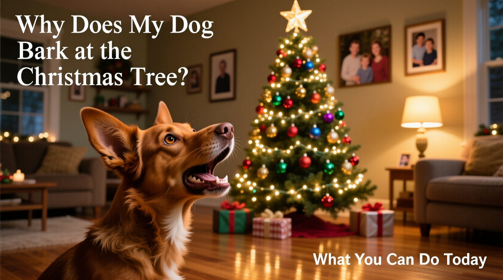 why does my dog bark at the christmas tree and what you can do today