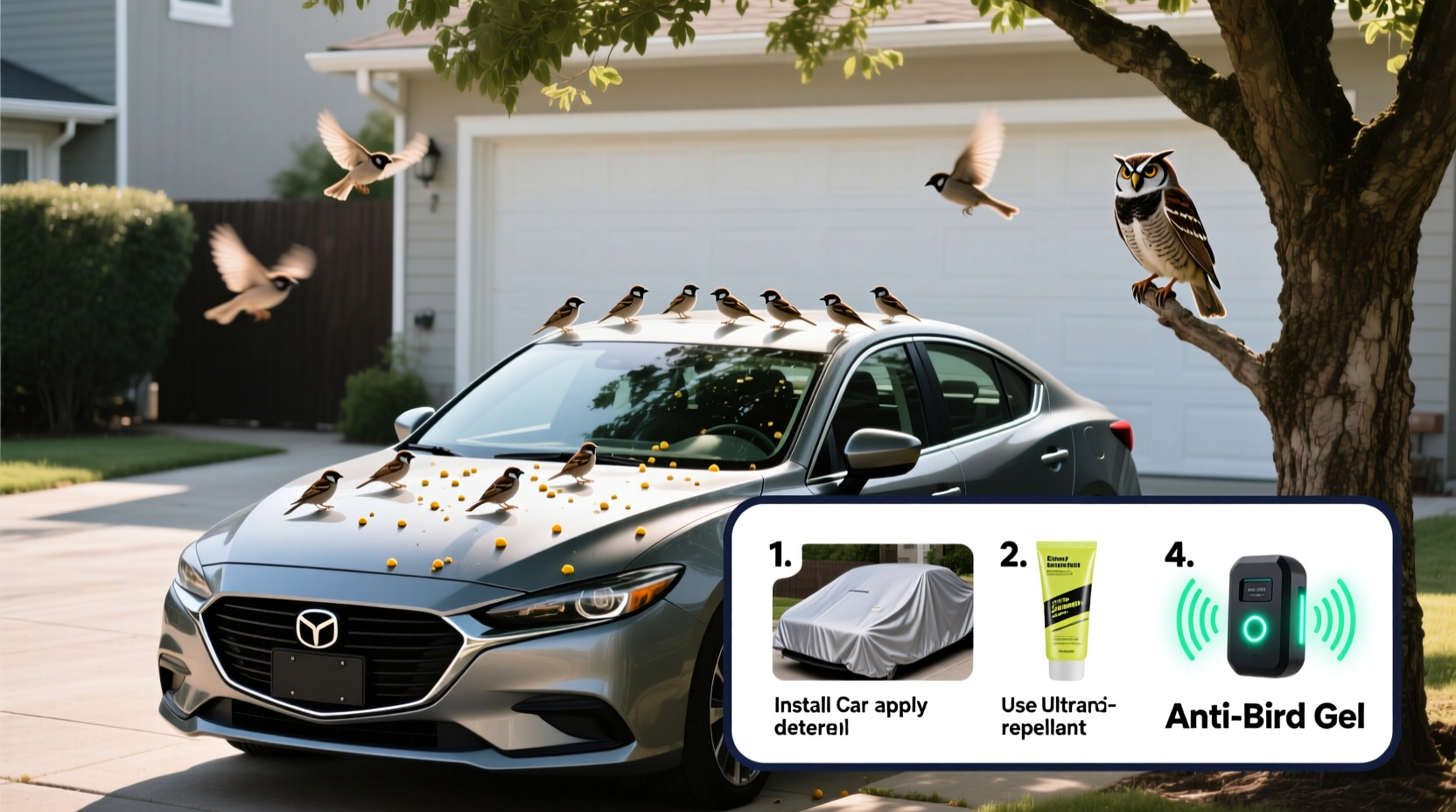 how do you stop birds from pooping on your car