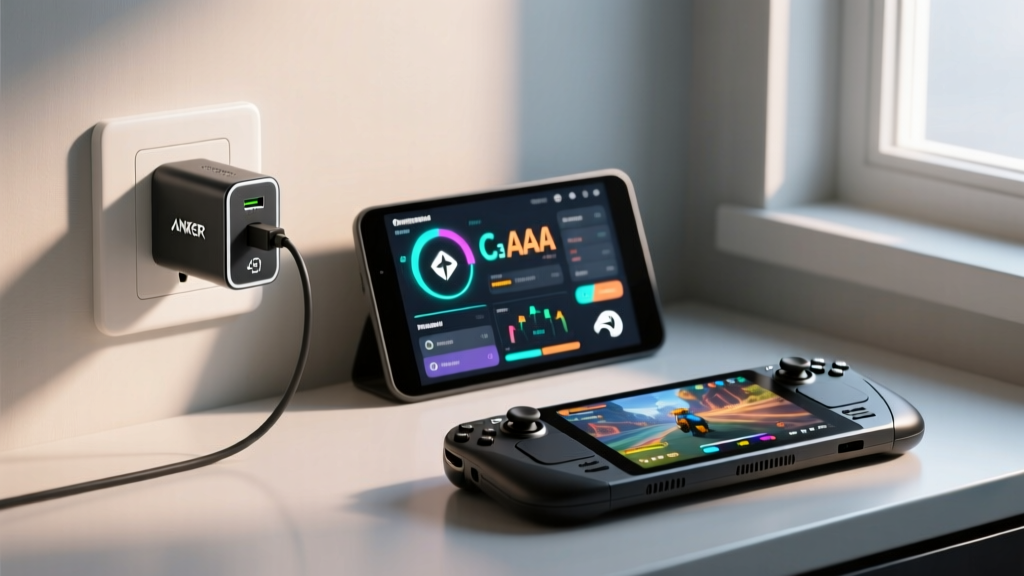 Anker Nano Charger 45W Smart Display 180 Foldable Gaming Power Guide
