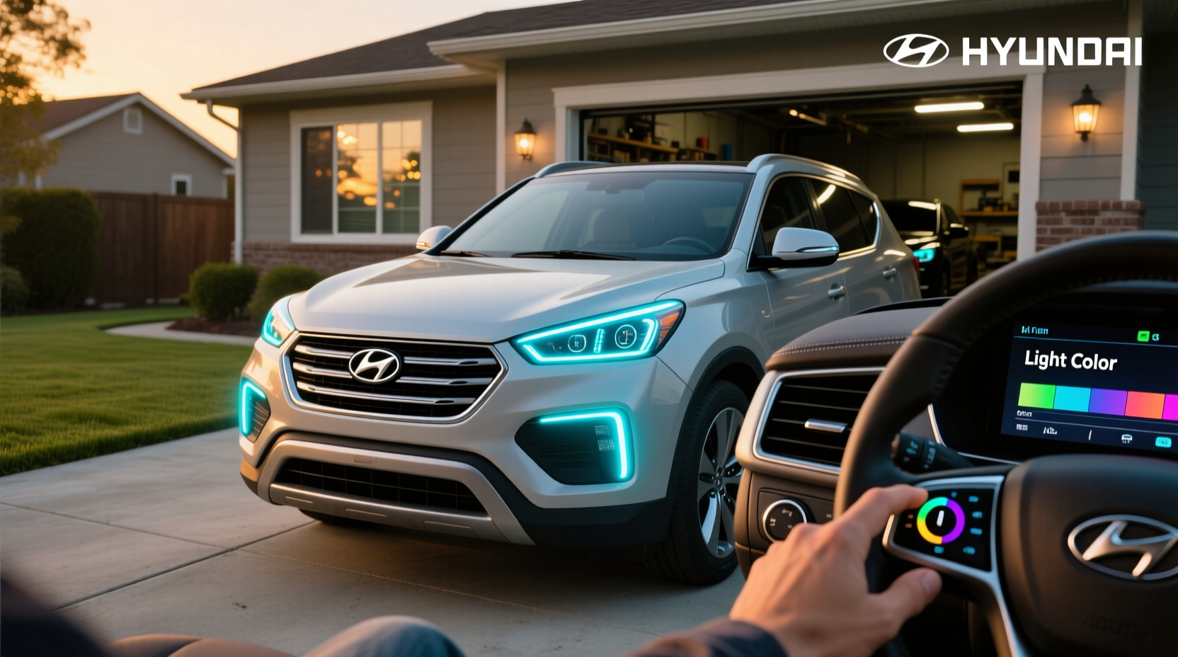 How to choose led light for hyundai santa fe,How to change light color in Santa Fe?