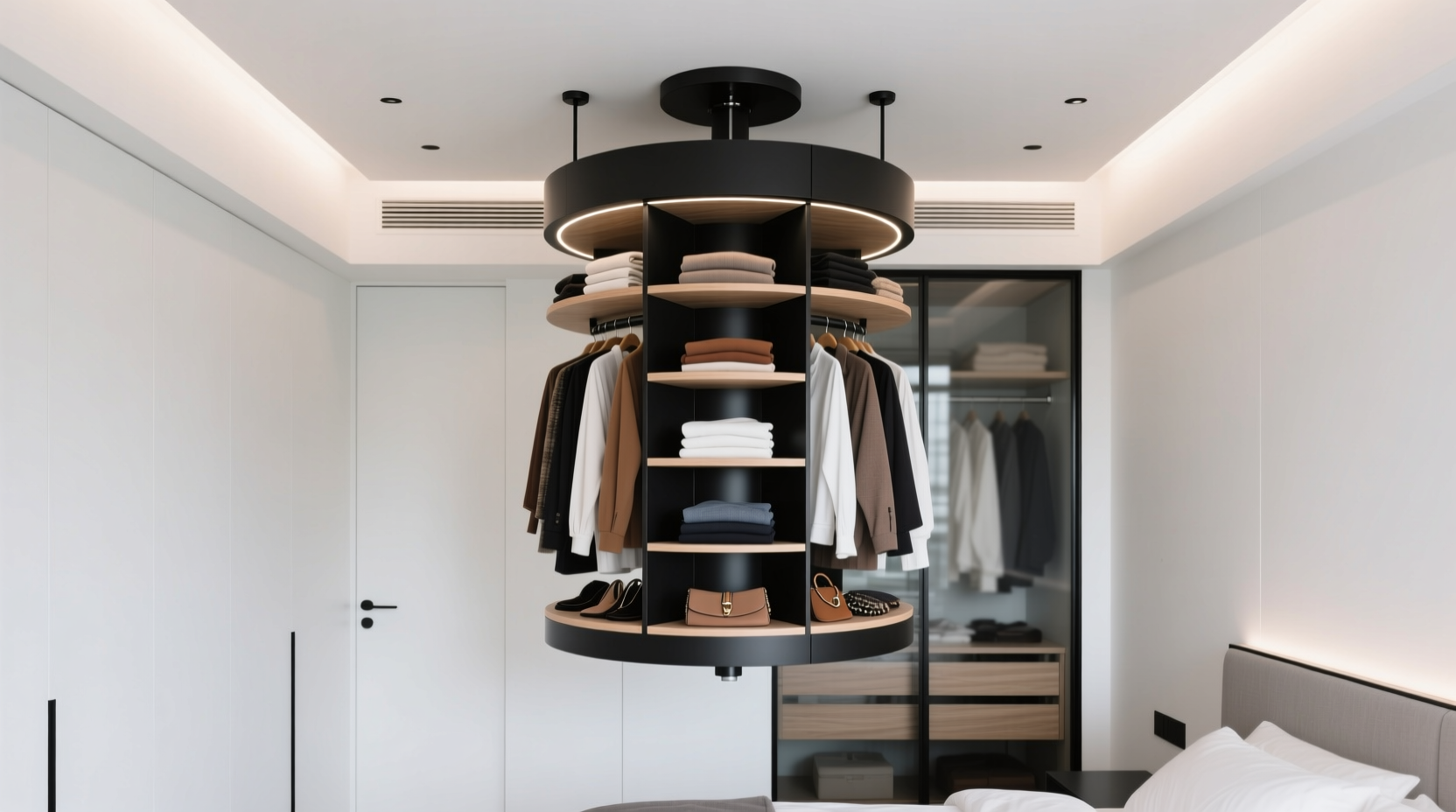 closet organization tips rotating carousel for petite wardrobes