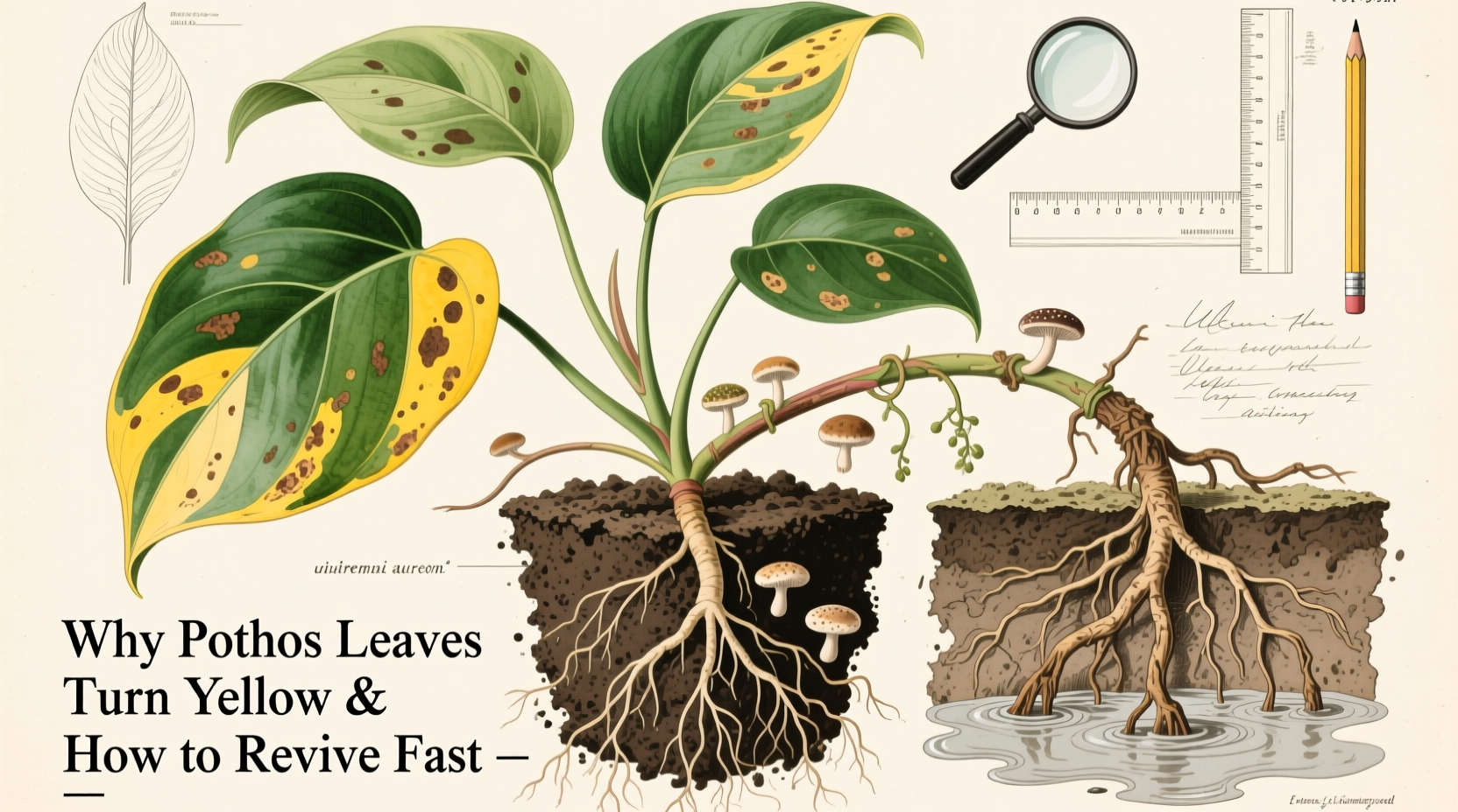 why is my pothos plant turning yellow and how to revive it fast