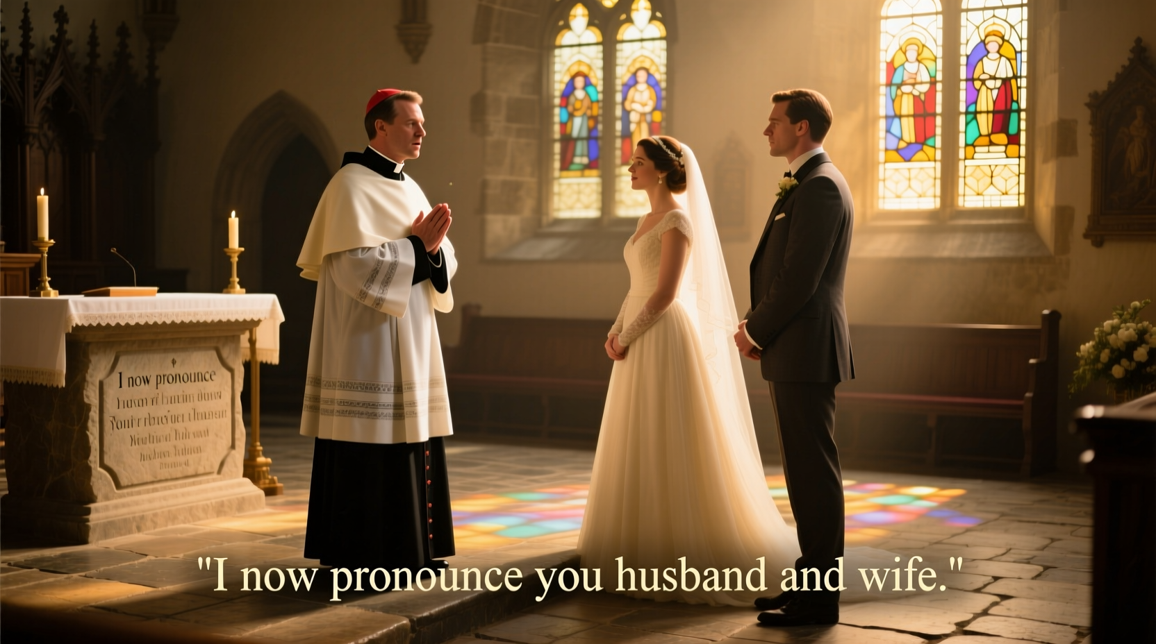 what does the priest say at a wedding ceremony