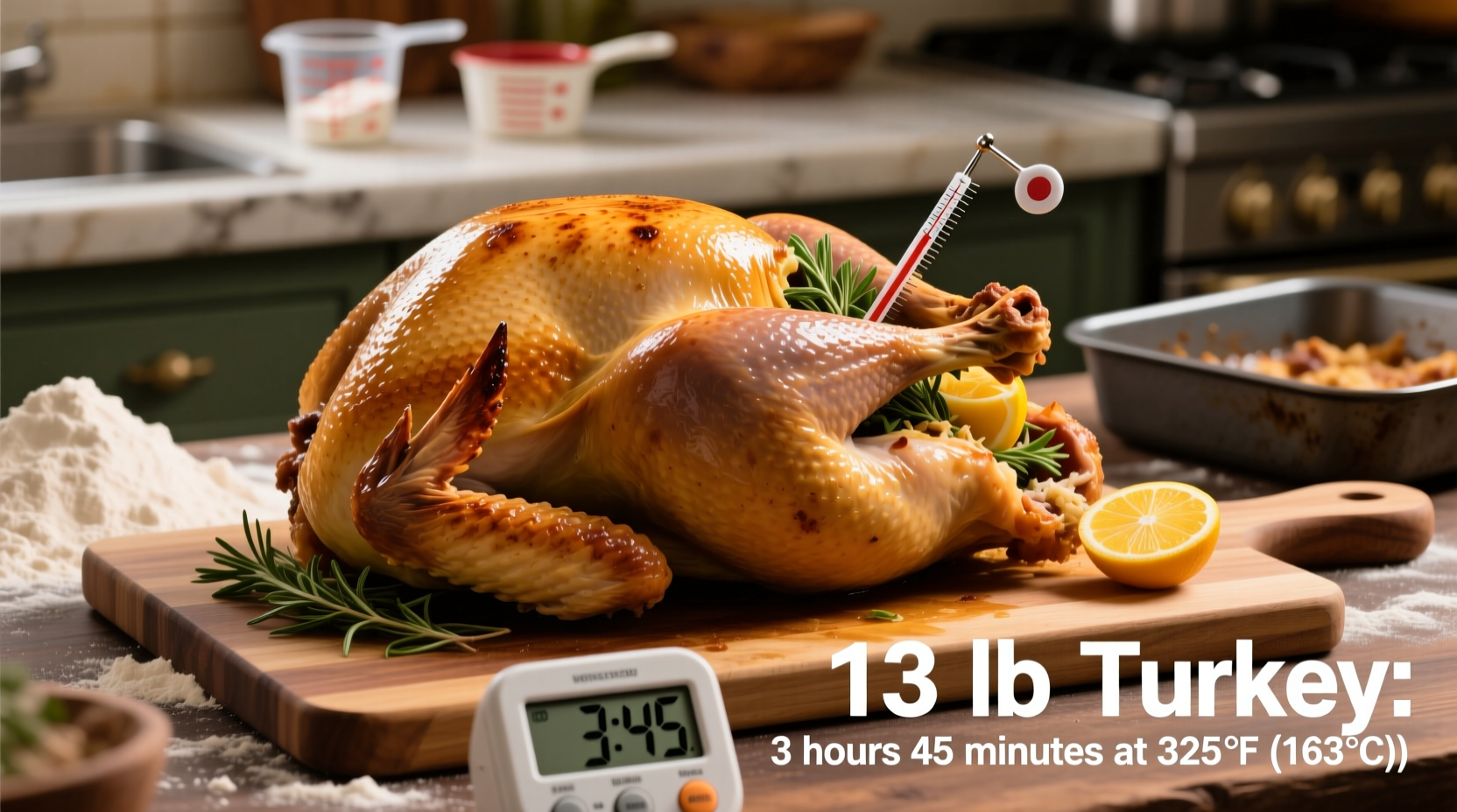 how long do you cook a 13 lb turkey