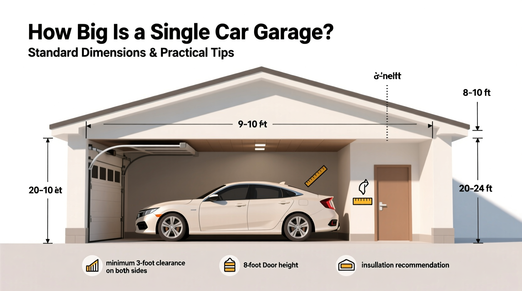 how big is a single car garage