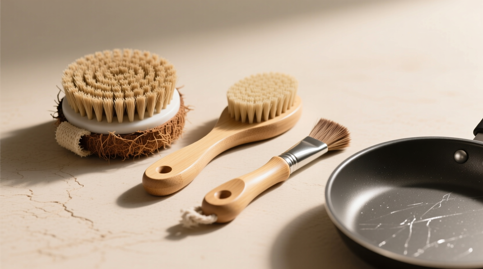 coconut coir scrub brush safe for nonstick