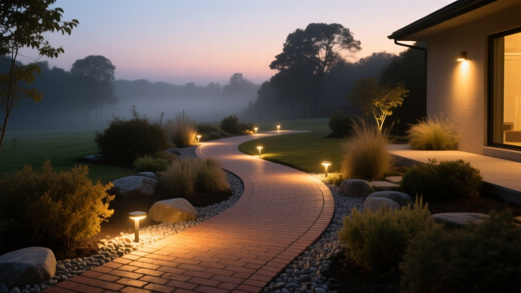 Install 12V Landscape Lighting on Curved Walkways