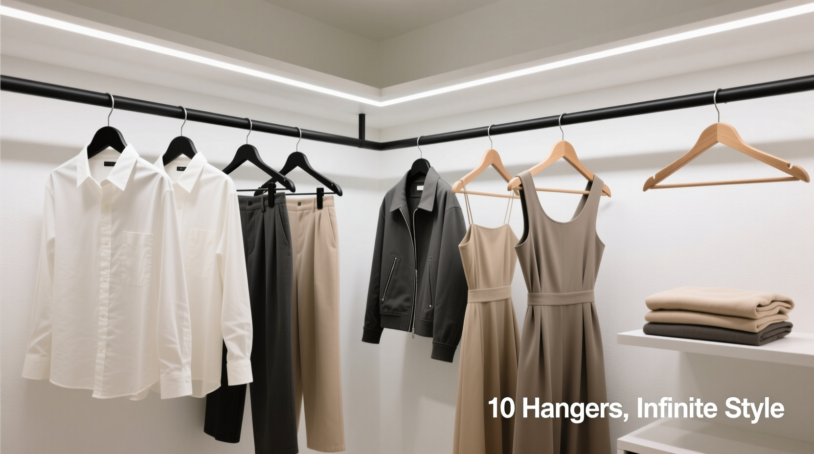 how to organize a closet with only 10 hangers minimalist fashion hack