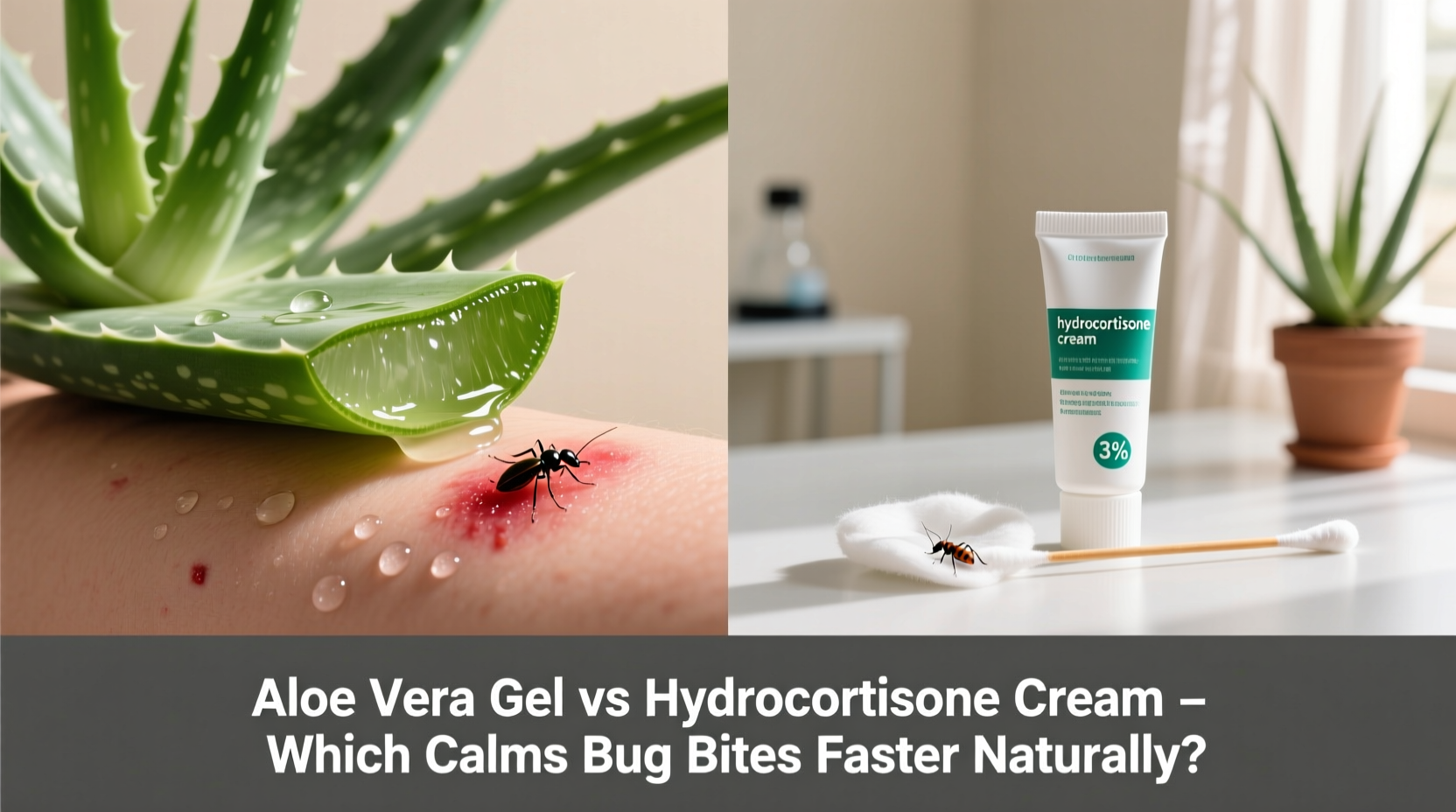 aloe vera gel vs hydrocortisone cream which calms bug bites faster naturally