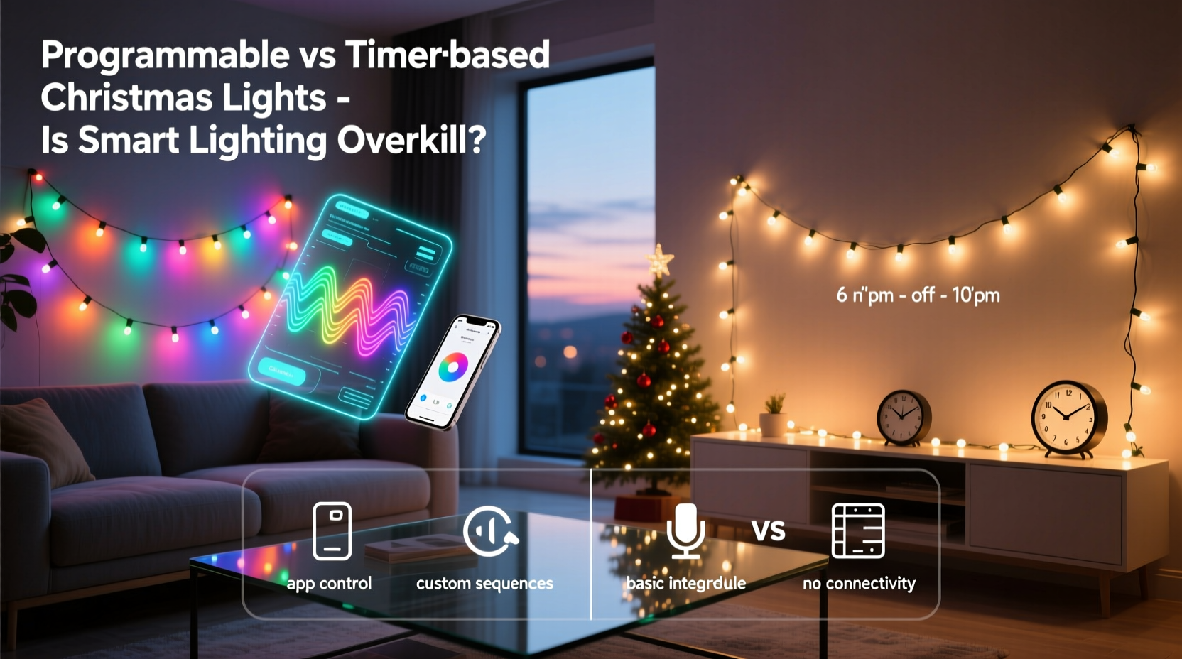 programmable vs timer based christmas lights is smart lighting overkill