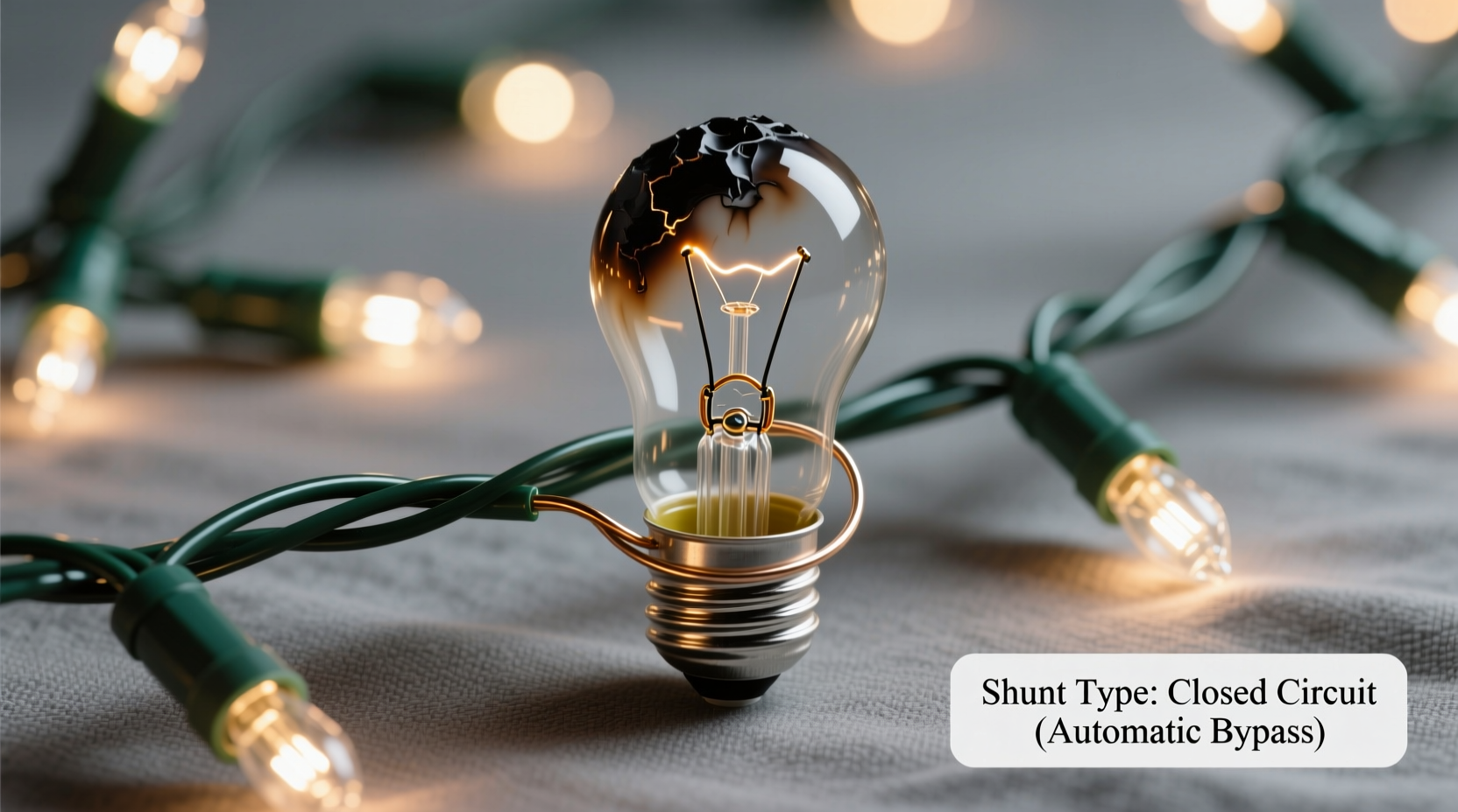 why do my mini lights go out entirely when one bulb burns out and how to identify shunt type