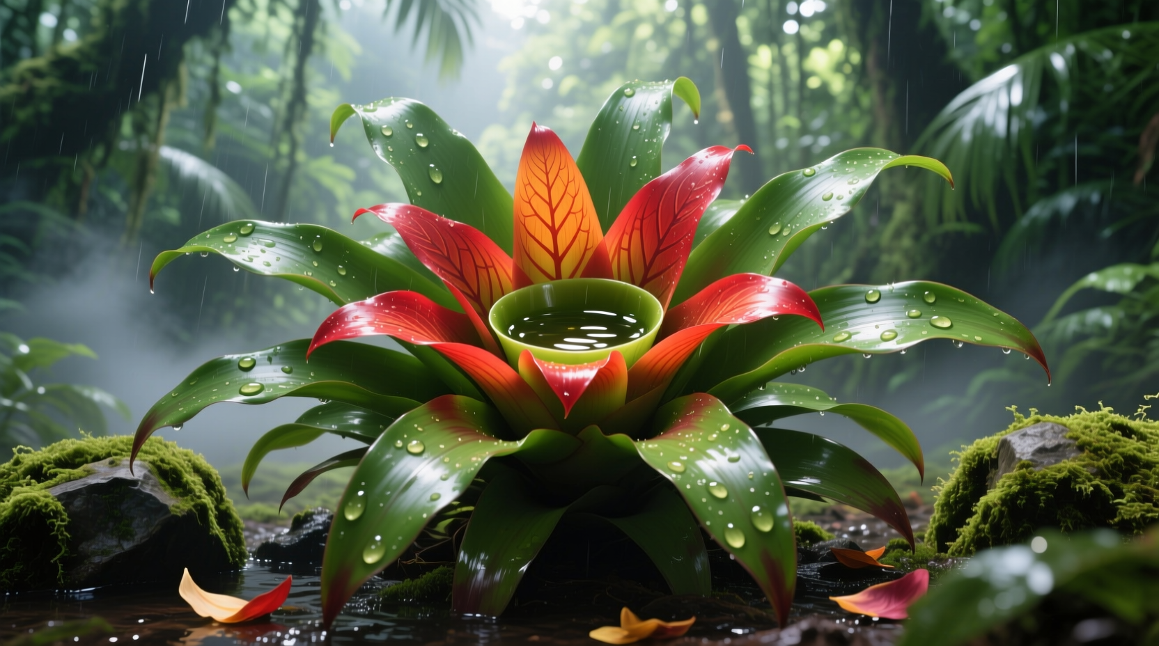 tropical bromeliad
