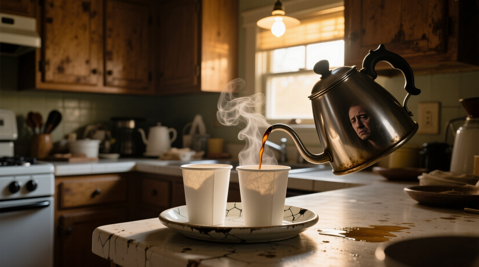 How to Brew an Emergency Cup of Coffee with Two Paper Cups and